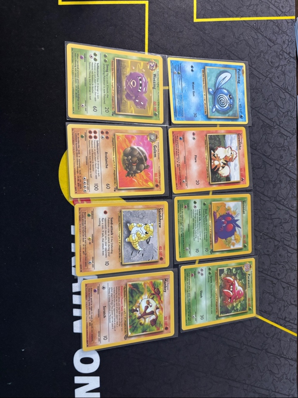 Vintage Pokémon Trading Cards - Multiple Classics - Yellow Border